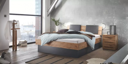 Massivholz-Vintage-Bett Oak-Wild Vintage von Hasena