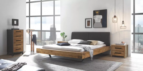 Massivholz-Vintage-Bett Oak-Wild Vintage von Hasena